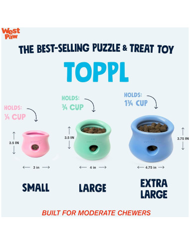 Juguete Interactivo para Perros West Paw Toppl Pequeño Menta
