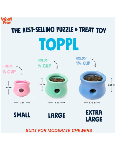 Juguete Interactivo para Perros West Paw Toppl Pequeño Menta