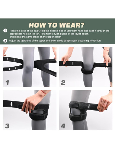 Faja de Rodilla Ajustable FORESTMOVE con Soporte Bilateral