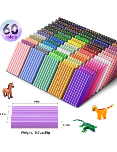 Arcilla Polimérica Aestd-ST 60 Colores para Modelar 2