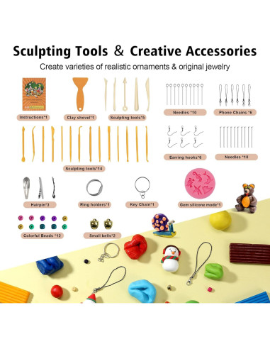 Arcilla Polimérica Aestd-ST 60 Colores para Modelar