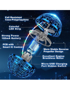 Bola Voladora DONGGUAN 2PCS LED Recargable para Niños 2
