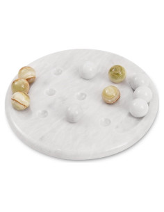 Juego de Tres en Raya Radicaln 25,4 cm Mármol Blanco y Verde