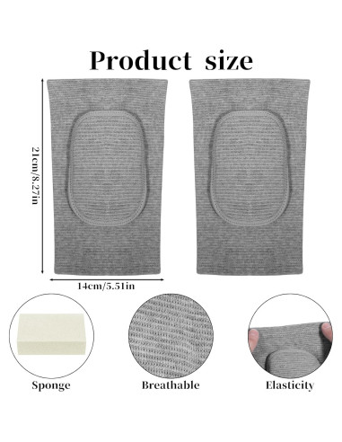 Protectores de Codo Vin Beauty para Volleyball y Deportes - Gris S