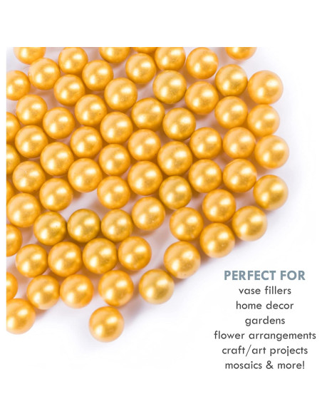 Canicas de Vidrio Galashield Doradas 0.45 kg para Jarrones