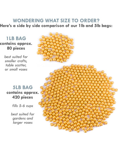 Canicas de Vidrio Galashield Doradas 0.45 kg para Jarrones