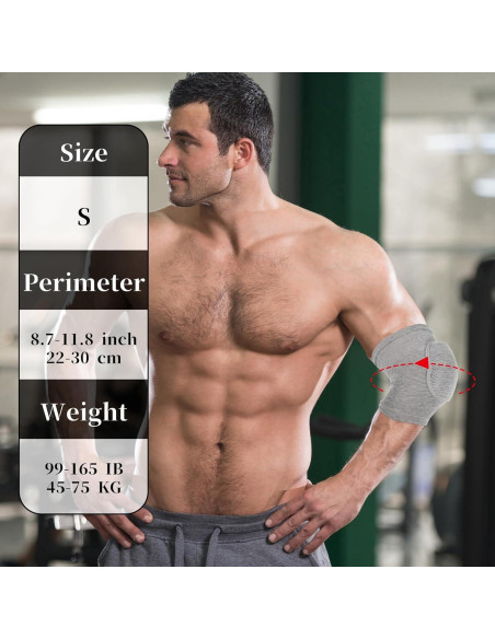 Protectores de Codo Vin Beauty para Volleyball y Deportes - Gris S Protectores de Codo Vin Beauty para Volleyball y Deportes - Gris S