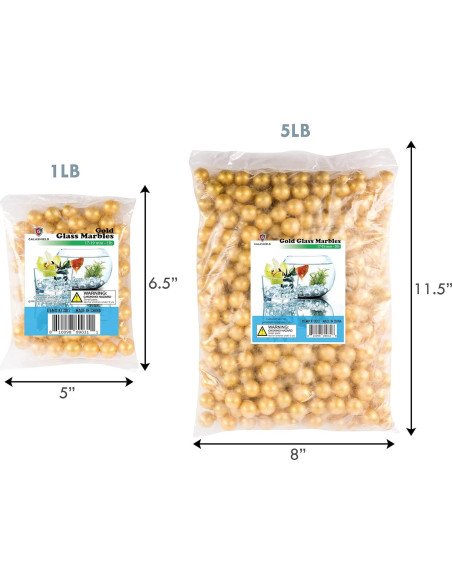 Canicas de Vidrio Galashield Doradas 0.45 kg para Jarrones