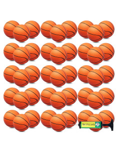 40 Mini Balones de Baloncesto Oleitodh 12,7 cm con Bomba