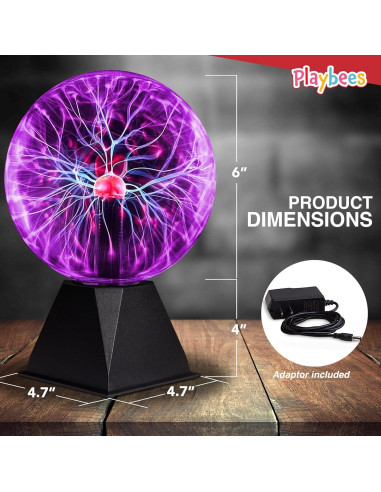 Bola de Plasma Playbees 17,78 cm Colorida Interactiva