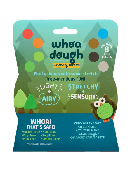 Arcilla Secado al Aire Whoa Dough 8 Colores Bosque Amistoso