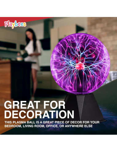 Bola de Plasma Playbees 17,78 cm Colorida Interactiva