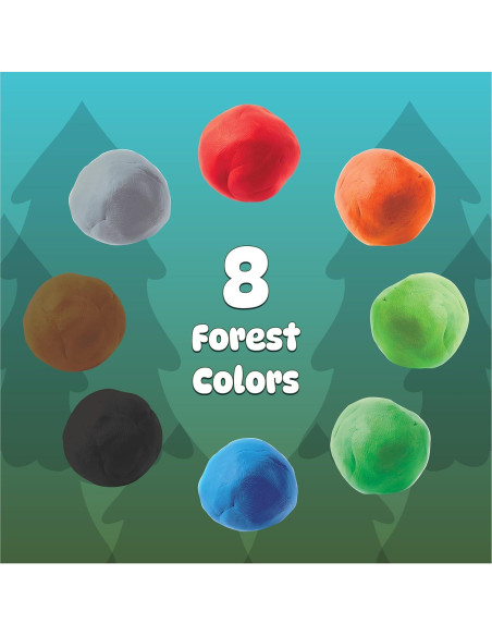 Arcilla Secado al Aire Whoa Dough 8 Colores Bosque Amistoso