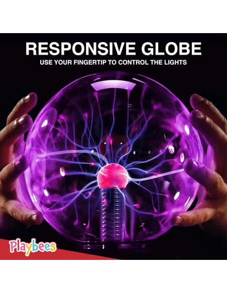 Bola de Plasma Playbees 17,78 cm Colorida Interactiva