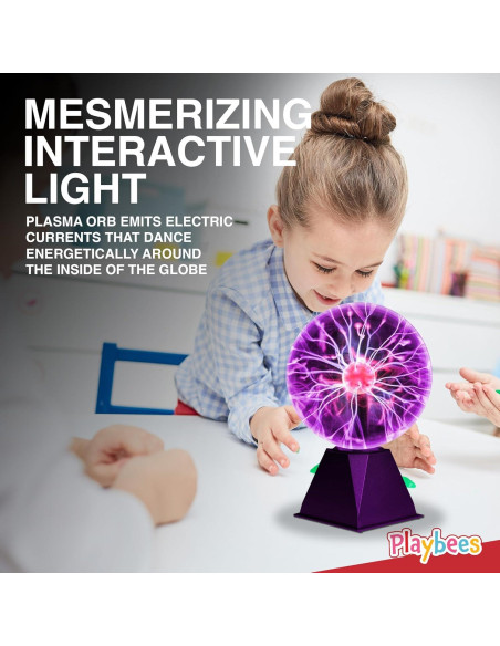 Bola de Plasma Playbees 17,78 cm Colorida Interactiva