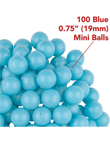 Pelotas Mini Ping Pong Fairly Odd Novelties 19mm Azul 100 Pzas