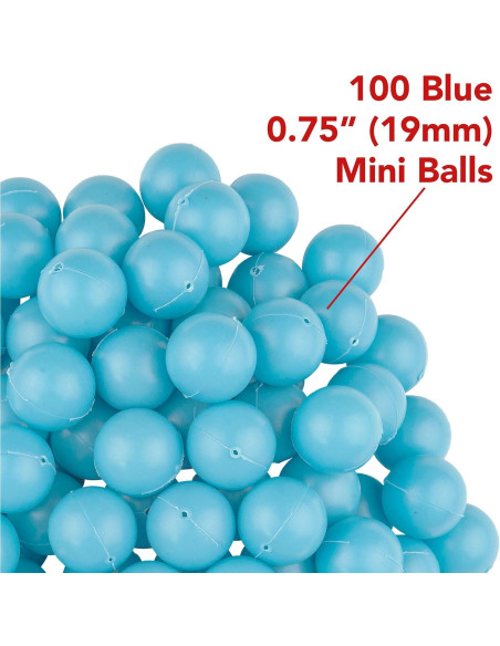 Pelotas Mini Ping Pong Fairly Odd Novelties 19mm Azul 100 Pzas