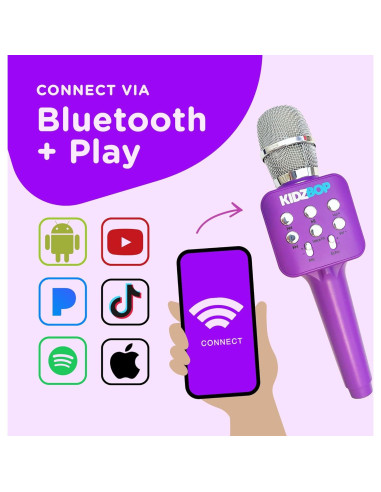 Micrófono de Karaoke Move2Play Kidz Bop Púrpura 6 Años+
