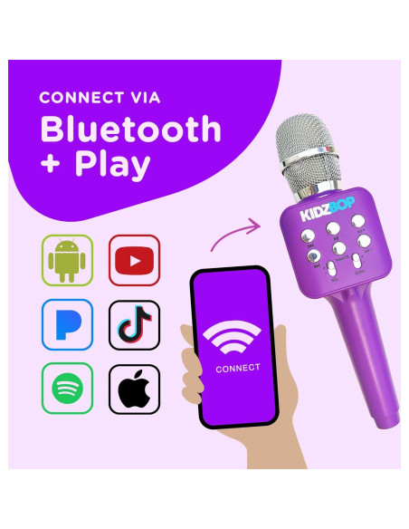 Micrófono de Karaoke Move2Play Kidz Bop Púrpura 6 Años+