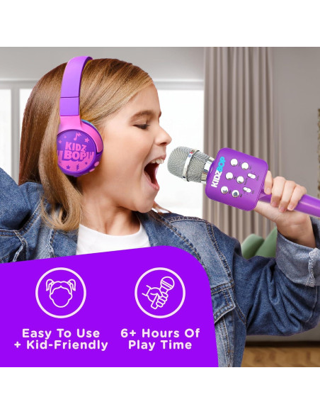 Micrófono de Karaoke Move2Play Kidz Bop Púrpura 6 Años+