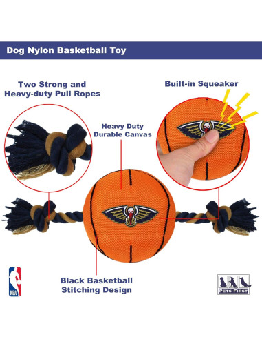 Juguete para perros NBA New Orleans Pelicans con cuerda