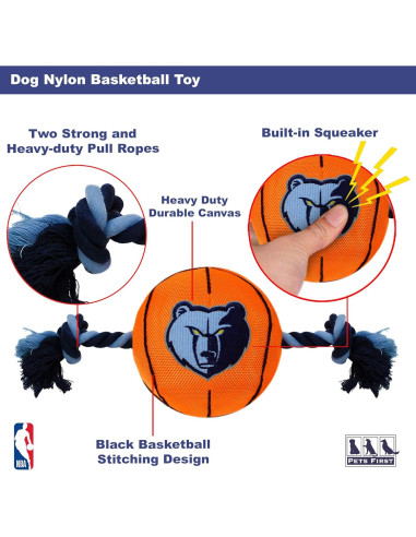 Juguete para perros Pets First NBA Baloncesto Grizzlies