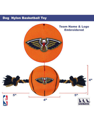 Juguete para perros NBA New Orleans Pelicans con cuerda