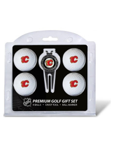 Set de 4 bolas de golf Team Golf NHL Calgary Flames