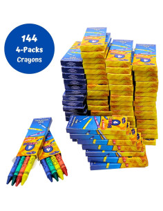 Crayones a Granel 4E's Novelty 144 Cajas No Tóxicos 2
