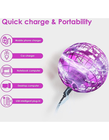 Bola Voladora RGB HONBQYCC TSM006 Juguete Flotante 8.89cm