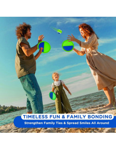 Juego de Lanzar y Atrapar Ayeboovi 6 Palas 3 Pelotas 2