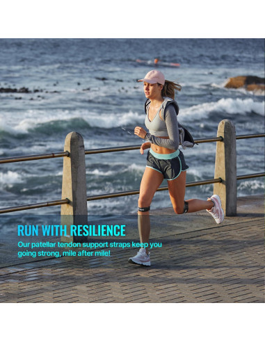 Soporte de Tendón Patelar Fit Geno - Faja Rodilla Ajustable 2-Pack