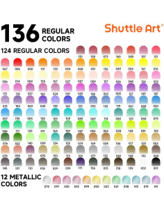Set de 136 Lápices de Colores Shuttle Art - Multicolor 2