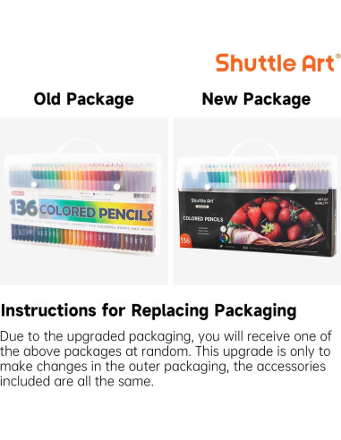 Set de 136 Lápices de Colores Shuttle Art - Multicolor