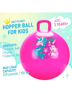 Pelota Rebotadora U&C Planet Unicornio 45 cm para Niños 2
