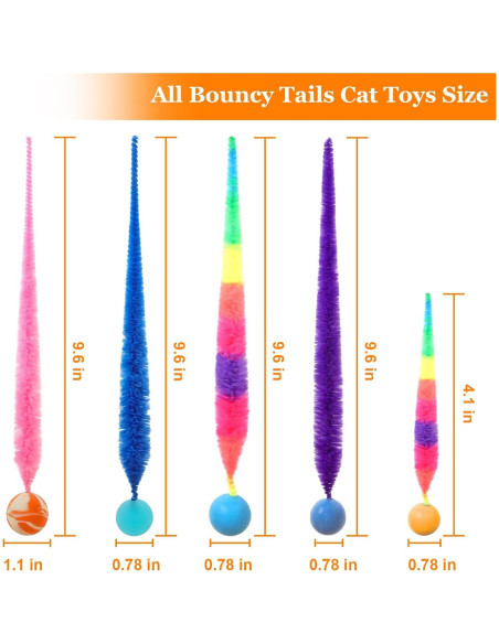 Pelotas Saltarinas Mixtas SHENGSEN para Gatos - 5 Piezas