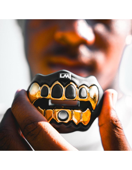 Protector Bucal Loudmouth 3D Grillz Cromo Negro/Dorado Protector Bucal Loudmouth 3D Grillz Cromo Negro/Dorado