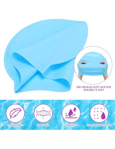 Gorro de Natación de Silicona Silkfly 24 Pcs Unisex