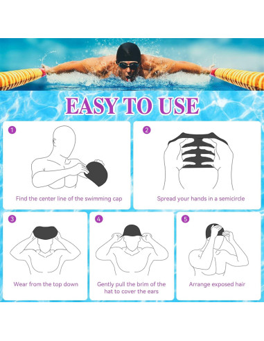 Gorro de Natación de Silicona Silkfly 24 Pcs Unisex