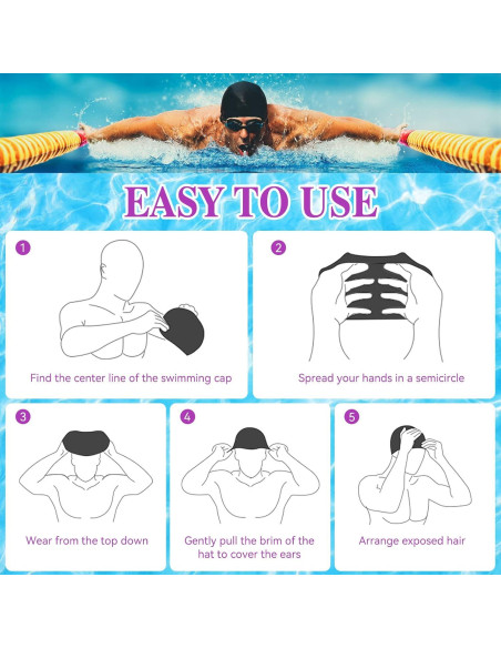 Gorro de Natación de Silicona Silkfly 24 Pcs Unisex