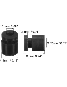 Bolas de Goma Antivibración MECCANIXITY M2x6mm Paquete 24 2