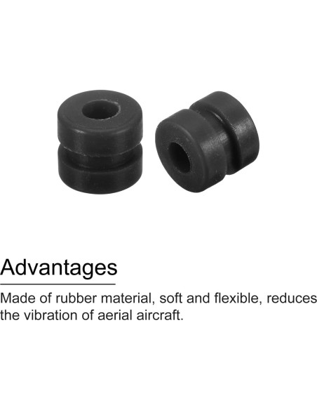 Bolas de Caucho Antivibración MECCANIXITY M2x4mm Paquete 12