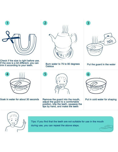 Protector Bucal Deportivo Infantil Ceonam 2 Pcs con Estuche