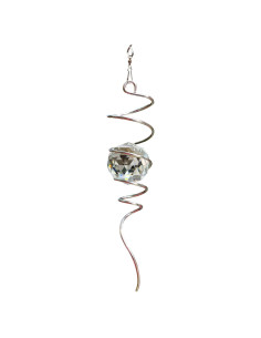 FONMY Girador Decorativo Espiral 33 cm con Orbe de Cristal