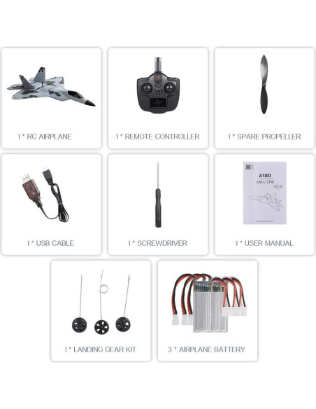 GoolRC WLtoys XKS A180 Avión RC 2.4GHz 3 Baterías RTF