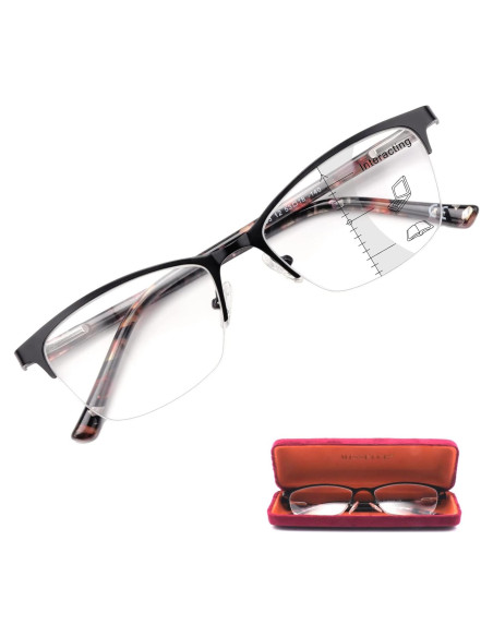 Gafas de lectura multifocal Missfive 2.5x con estuche