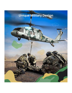Helicóptero RC SYMA S54H Militar para Niños 22.5x5x9cm 2