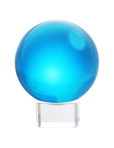 Bola de Cristal K9 60mm LONGWIN con Soporte Azul Lago