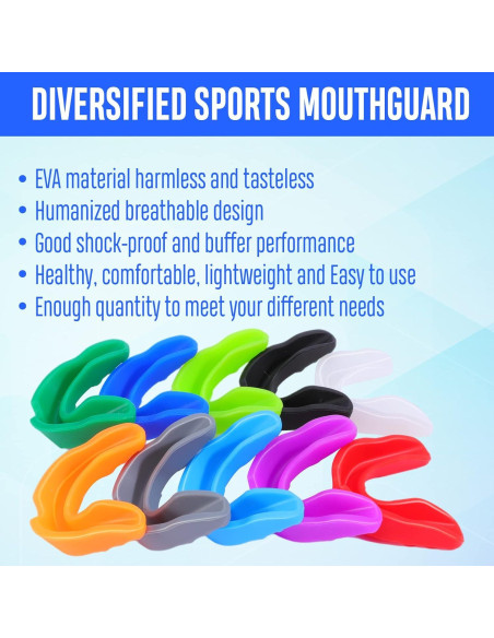 10 Protectores Bucales Deportivos Ytaolis para Niños Multicolor