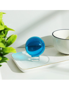 Bola de Cristal K9 60mm LONGWIN con Soporte Azul Lago 2